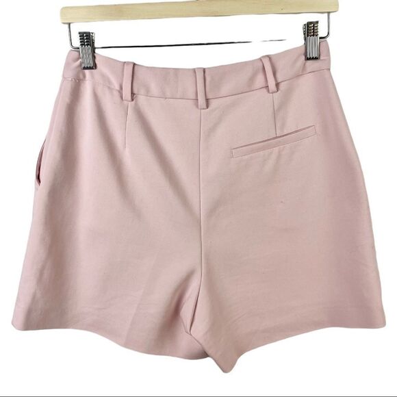 ZARA pink high waist pleated shorts size 6 - Picture 3 of 6